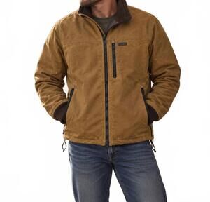 NEW FILSON tin cloth primaloft jacket in dark tan 2